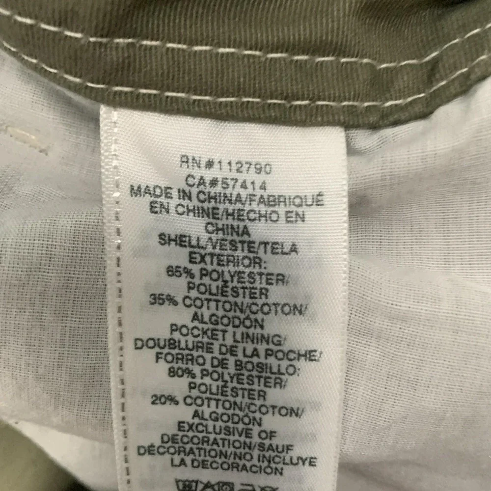 True Religion Cargo Pants Sz 38x32 Green Utility Streetwear White Stitching - Picture 6 of 11